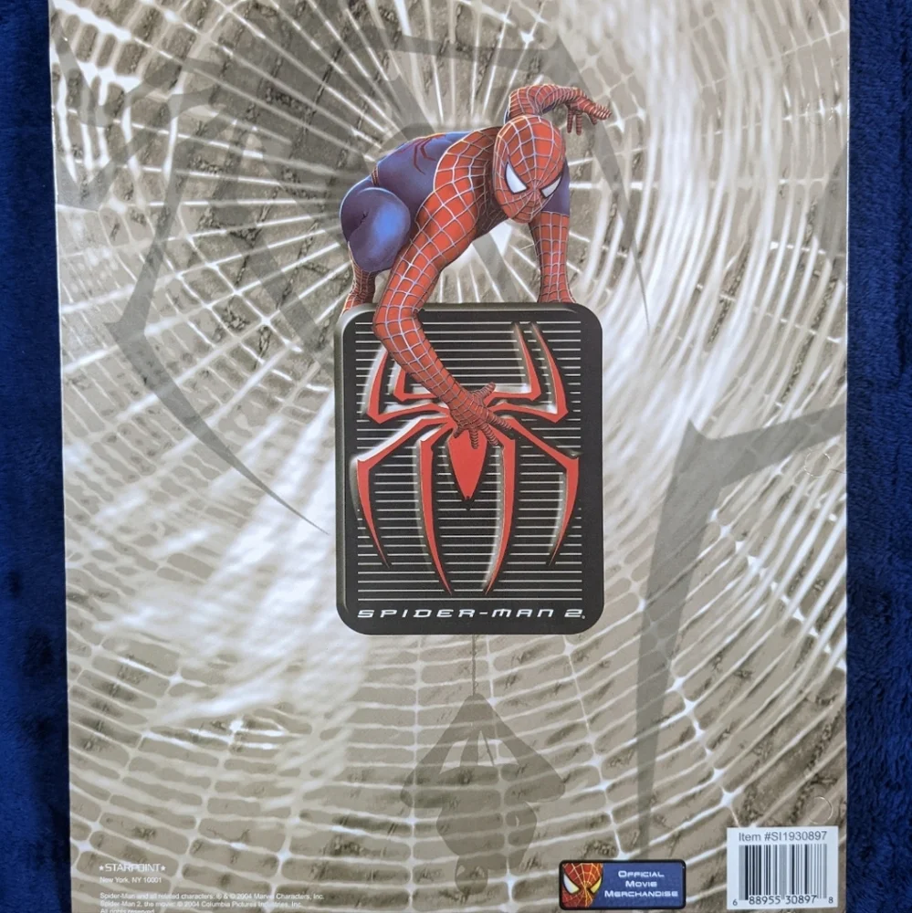 Vintage 2004 Spider-Man 2 Movie Merchandise Pocket Folder Bundle